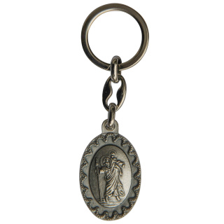 Schlüsselanhänger Hl. Christophorus, verziert, 9,5 cm