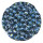 Holzperlen mit bunten Punkten "Blume", 6 mm ( 300 Stück ), dunkelblau