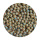 Holzperlen mit bunten Punkten "Blume", 6 mm ( 300 Stück ), natur