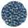 Holzperlen mit bunten Punkten "Blume", 6 mm ( 60 Stück ), dunkelblau