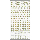 Ziersticker goldfarben "Zahlen" 23 x 10 cm