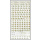 Ziersticker goldfarben "Zahlen" 23 x 10 cm