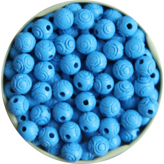 Rosen - Perlen 7 mm blau 60 Stück