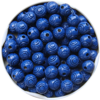 Rosen - Perlen 10 mm dunkelblau 60 Stück