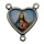 Herzstück "Herz" mit 2 Stickern ( Herz Jesu / Herz Mariens ), silberfarben, 1,4 cm
