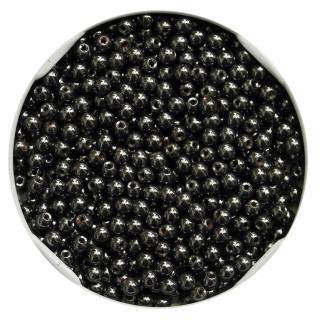 Hämatitperlen, schwarz, 4 mm ( 1000 Stück )