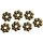 Spacer - Perlen, 6 mm, goldfarben, "Blume" ( 100 Stück )