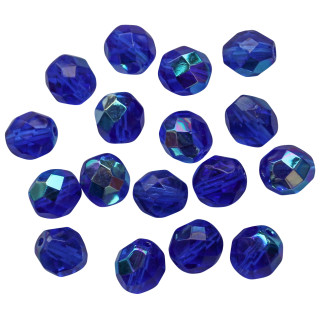 Glasschliffperlen 8 mm, blau ( 1000 Stück )