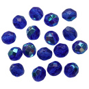 Glasschliffperlen 8 mm, blau ( 300 Stück )