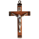 Kreuz Holz / Metall braun, 4,7 cm