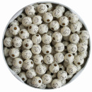 weiße Perlen mit silbernem Kreuz, 7,5 mm,...