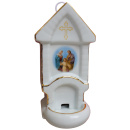 Weihwasserbecken, Porzellan, Hl. Familie,16 cm, weißes Dach