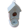 Weihwasserbecken, Porzellan, "Herz Jesu / Herz Mariens",16 cm, weißes Dach