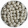 weiße Perlen mit silbernem Kreuz, 7,5 mm, Kunststoff ( 60 Stück )