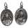 Medaille Herz Jesu / Herz Mariä, silberfarben, 2,2 cm