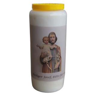 Kerze Heiliger Josef, 100% Öl, für Innenbereich, brennt 7 Tage