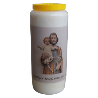 Kerze "Heiliger Josef", 100% Öl, für Innenbereich, brennt 7 Tage