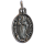 Benediktus - Medaille, oval, Pr&auml;gung gem&auml;&szlig; der alten urspr&uuml;nglichen Medaille, silberfarben, mit Ring, 1,7 cm