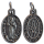 Benediktus - Medaille, oval, Pr&auml;gung gem&auml;&szlig; der alten urspr&uuml;nglichen Medaille, silberfarben, mit Ring, 1,7 cm
