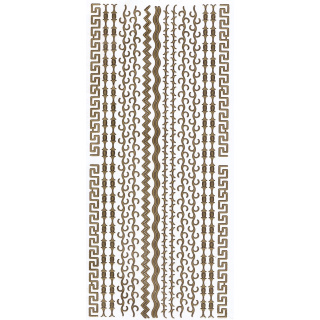 Ziersticker goldfarben "verschiedene Bord&uuml;ren" 23 x 10 cm