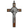 Benediktus-Kreuz, Metall mit Echt-Holzeinlage, 7,5 cm