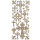 Ziersticker goldfarben "verzierte Kreuze" 23 x 10 cm