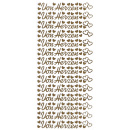 Ziersticker goldfarben "Von Herzen" 23 x 10 cm