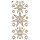 Ziersticker goldfarben "Sterne" 23 x 10 cm