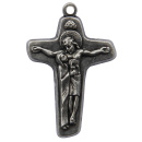 Metallkreuz, silberfarben, Jesus + Maria, 3,8 cm