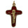 Metallkreuz " Jesus + Maria ", goldfarben / rot, 3,1 cm