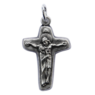 Metallkreuz " Jesus + Maria ", silberfarben, 2,0 cm, mit Ring