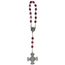 Rosenkranz Prager Jesuskind, 15 Perlen, gekettelt, mit Kreuz und Herzstück