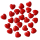 Herz-Perlen, rot, rundlich 10x10,5x5,5 mm, 300 Stück, mit Bohrung,