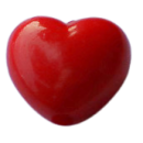 Herz-Perlen, rot, rundlich 10x10,5x5,5 mm, 60 Stück,...