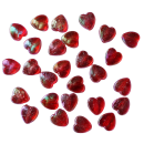 Herz-Perlen, rot schillernd, flach 8x8x3 mm, 60...