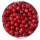 Glasperlen 8 mm, rot, mit dünnen weißen Linien ( 1000 Stück )