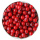 Glasperlen 8 mm, rot, mit dünnen schwarzen Linien ( 1000 Stück )