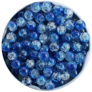 Crackle - Glasperlen 8 mm, blau ( 1000 Stück )