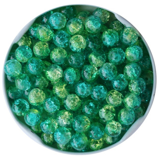 Crackle - Glasperlen 8 mm, Grüntöne ( 1000 Stück )