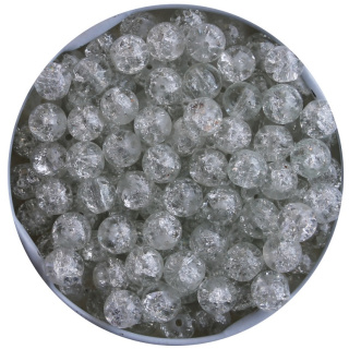 Crackle - Glasperlen 8 mm, kristall ( 60 Stück )