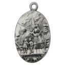 Medaille, Erzengel Michael / Schutzengel, silberfarben, 2,1 cm