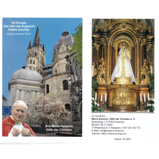 Broschüre "Maria, Kaiserin Europas", Gnadenbild im Hohen Don zu Aachen