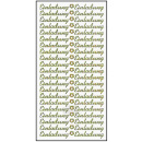Ziersticker silberfarben "Einladung" 23 x 10 cm