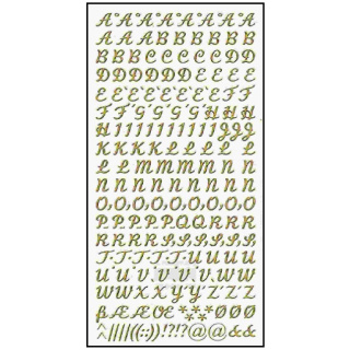 Ziersticker silberfarben"Buchstaben" 23 x 10 cm
