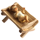 Jesuskind, liegend, 6,3 cm,  f&uuml;r Krippe