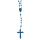 Rosenkranz aus Kunststoff, blau, transparent