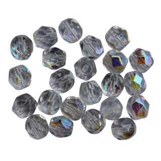 Glasschliffperlen 6 mm, kristall ( 60 Stück )