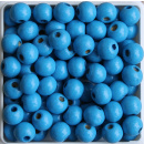 Holzperlen 8 mm blau 60 Stück