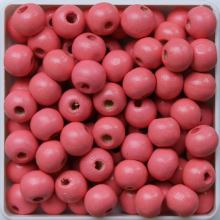 Holzperlen 8 mm rosa 60 Stück