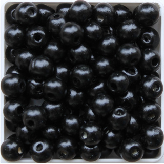 Holzperlen 8 mm schwarz 300 St&uuml;ck